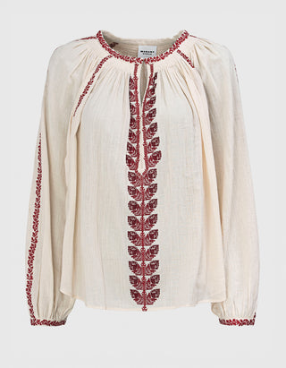 Bestickte Tunika-Bluse