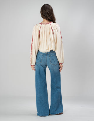 Bestickte Tunika-Bluse