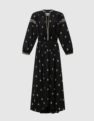 Besticktes Seiden-Tunika-Kleid Rodilia