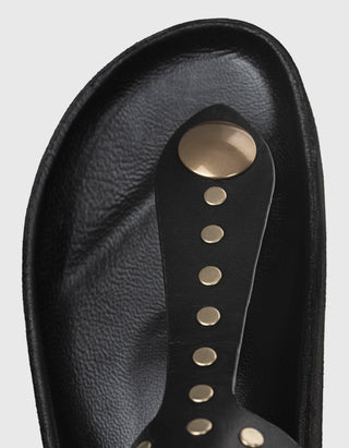 Leder-Sandale Enore mit Nietendetails