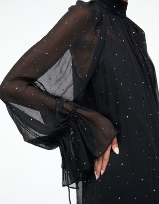 Mini-Kleid Roux mit Steinchenbesatz