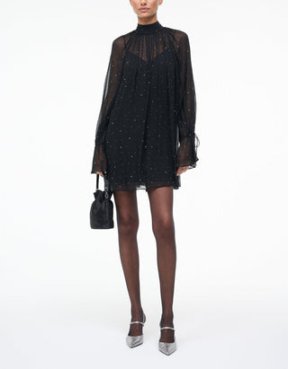 Mini-Kleid Roux mit Steinchenbesatz