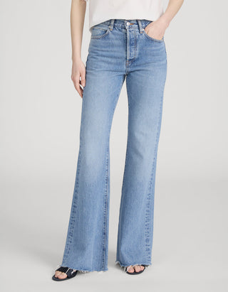 Mid Raise Flared-Leg Jeans The LAX