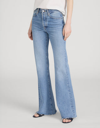 Mid Raise Flared-Leg Jeans The LAX