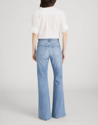 Mid Raise Flared-Leg Jeans The LAX
