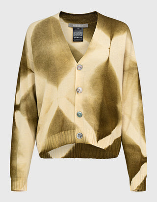 Gemusterter Kaschmir-Cardigan