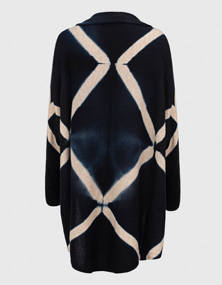 Gemusterter Kaschmir-Cardigan Upside-Down