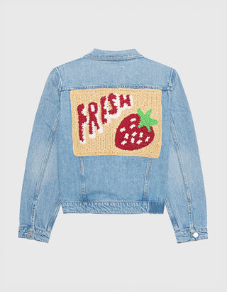 Jeansjacke The Bruiser mit Häkeldetails im Rückteil
