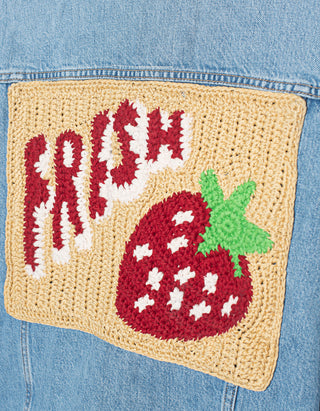 Jeansjacke The Bruiser mit Häkeldetails im Rückteil