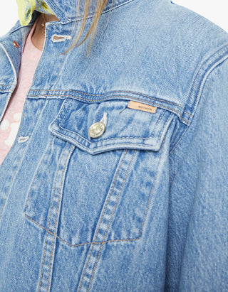 Jeansjacke The Bruiser mit Häkeldetails im Rückteil