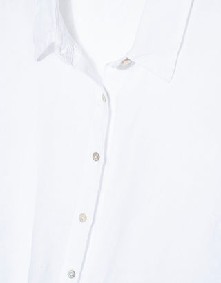 Leinen-Bluse mit Bindedetail