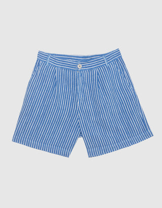 Gestreifte Leinen-Shorts
