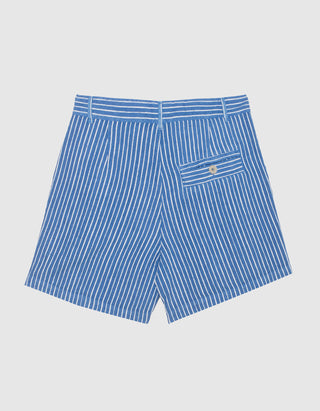 Gestreifte Leinen-Shorts