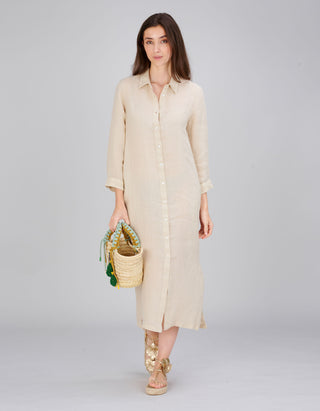 Leinen-Hemdblusenkleid