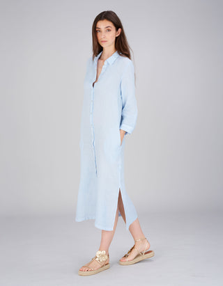 Leinen-Hemdblusenkleid