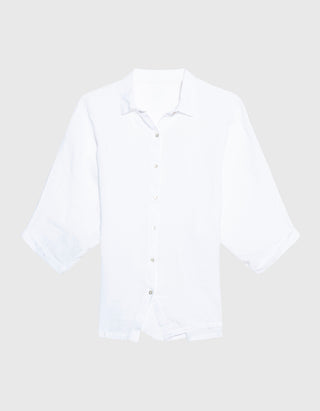 Oversize Leinen-Bluse