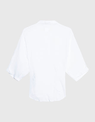 Oversize Leinen-Bluse