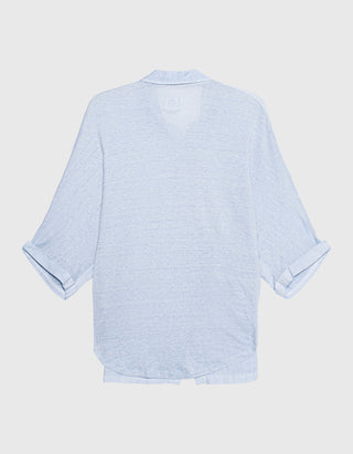 Oversize Leinen-Bluse