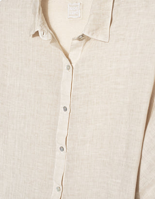 Oversize Leinen-Bluse