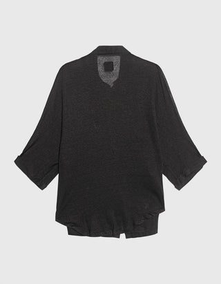 Oversize Leinen-Bluse