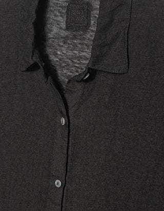 Oversize Leinen-Bluse