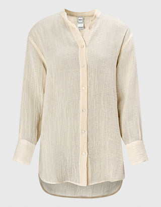 Oversize Leinen-Hemd