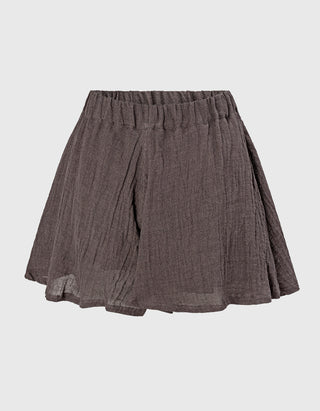 Leinen Shorts mit elastischem Bund