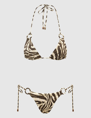 Gemusterter Bikini Wanderlust Ring-Tie