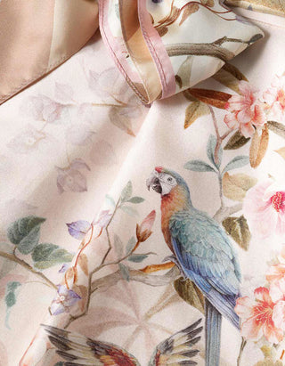 Seiden-Mix High-Waist Shorts mit Bindegürtel