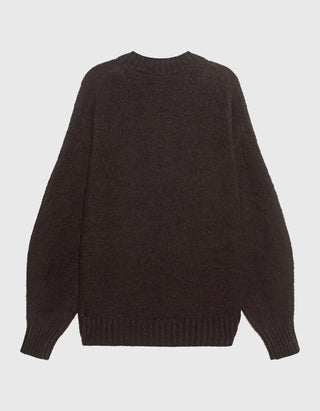Brushed Wolle-Kaschmir Oversize-Pullover
