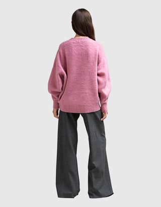 Brushed Wolle-Kaschmir Oversize-Pullover