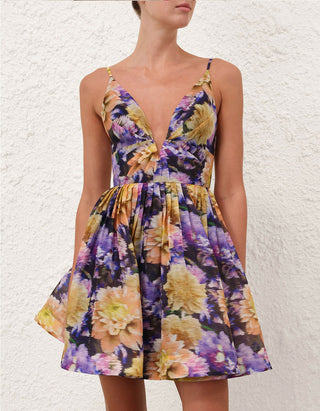 Leinen-Seide Mini-Trägerkleid Luna