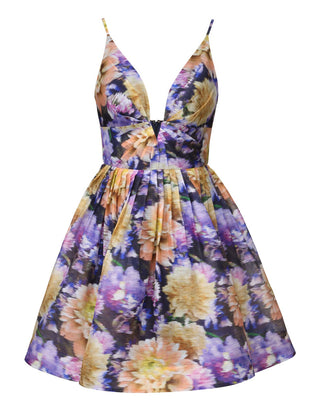 Leinen-Seide Mini-Trägerkleid Luna