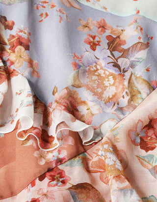 Gemustertes Maxi-Kleid Awaken Frilled Slip