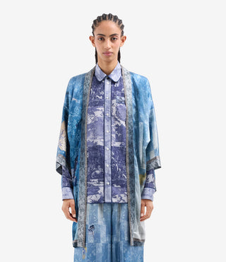 Gemusterter Seiden-Kimono
