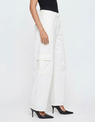 High-Rise Cargo-Jeans Barrel