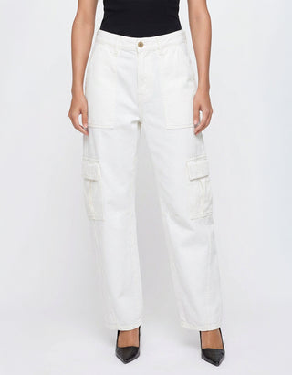High-Rise Cargo-Jeans Barrel