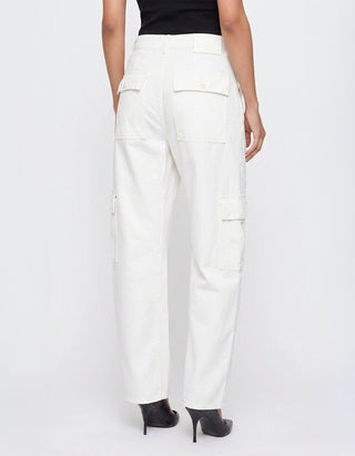 High-Rise Cargo-Jeans Barrel