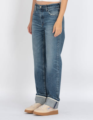 Straight-Leg Jeans mit Saumaufschlag