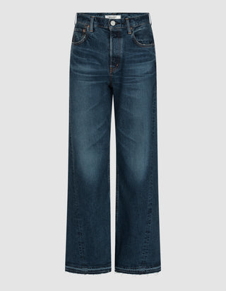 Washed-Out Wide-Leg Jeans