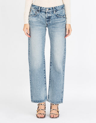 Washed-Out Straight Jeans