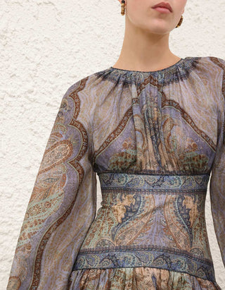 Gemustertes Mini-Kleid Wanderlust