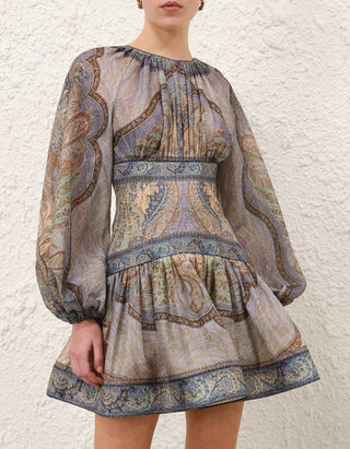 Gemustertes Mini-Kleid Wanderlust