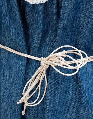 Mini-Kleid Awaken Denim mit Bindegürtel