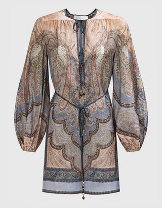 Seiden-Tunika Wanderlust mit Binde-Details