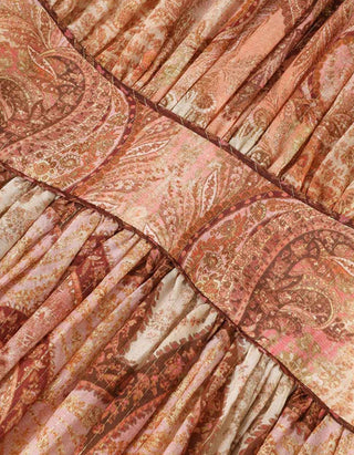 Gemustertes Baumwoll-Seiden-Kleid Wanderlust