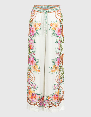 Gemusterte Seiden-Mix Hose Lyanna