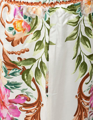 Gemusterte Seiden-Mix Hose Lyanna