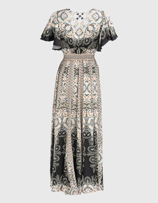 Gemustertes Maxi-Kleid Sandra