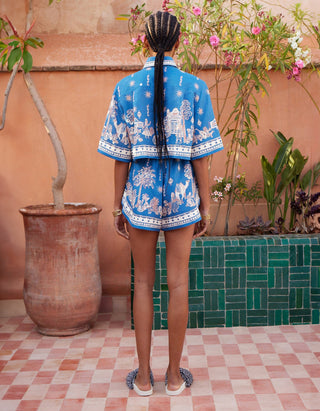 Cropped Leinen-Bluse Acacia Cropped